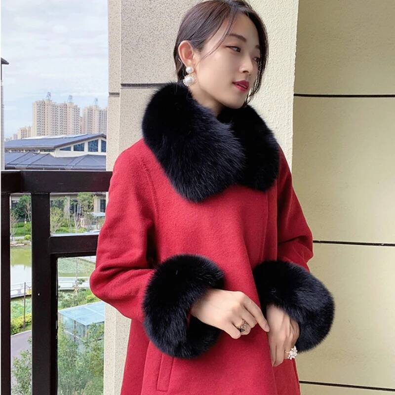 Winter Clothing Pk - 100% vera pelliccia di volpe collo