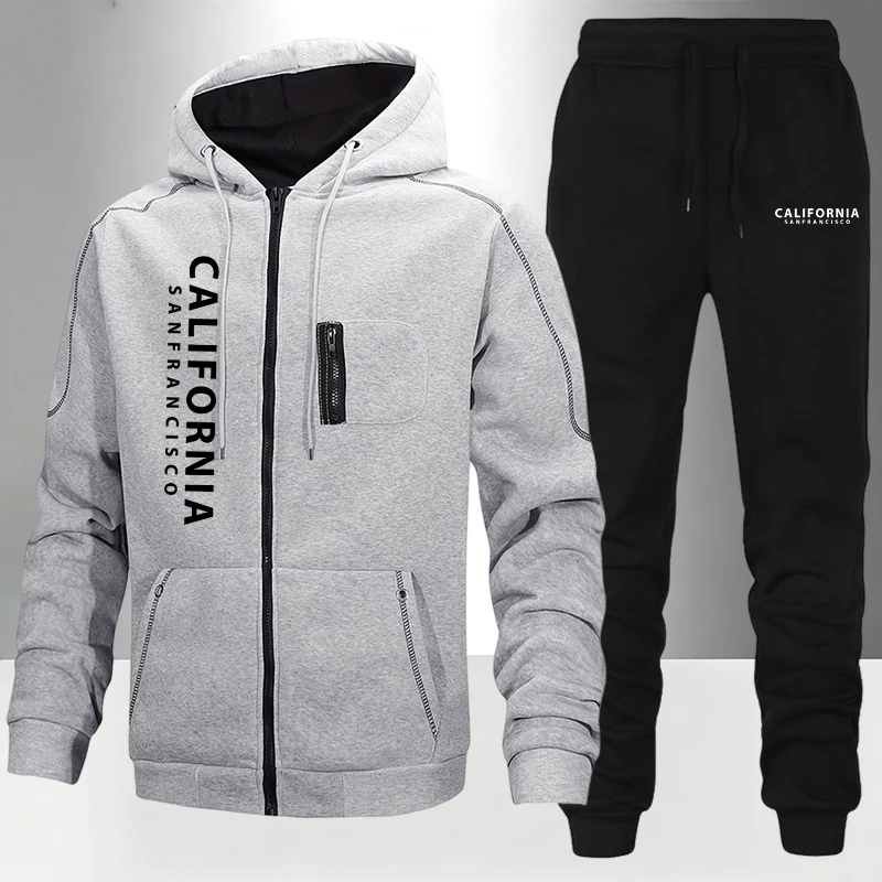 Winter Clothing Pk - Tuta da Uomo Casual con Cappuccio